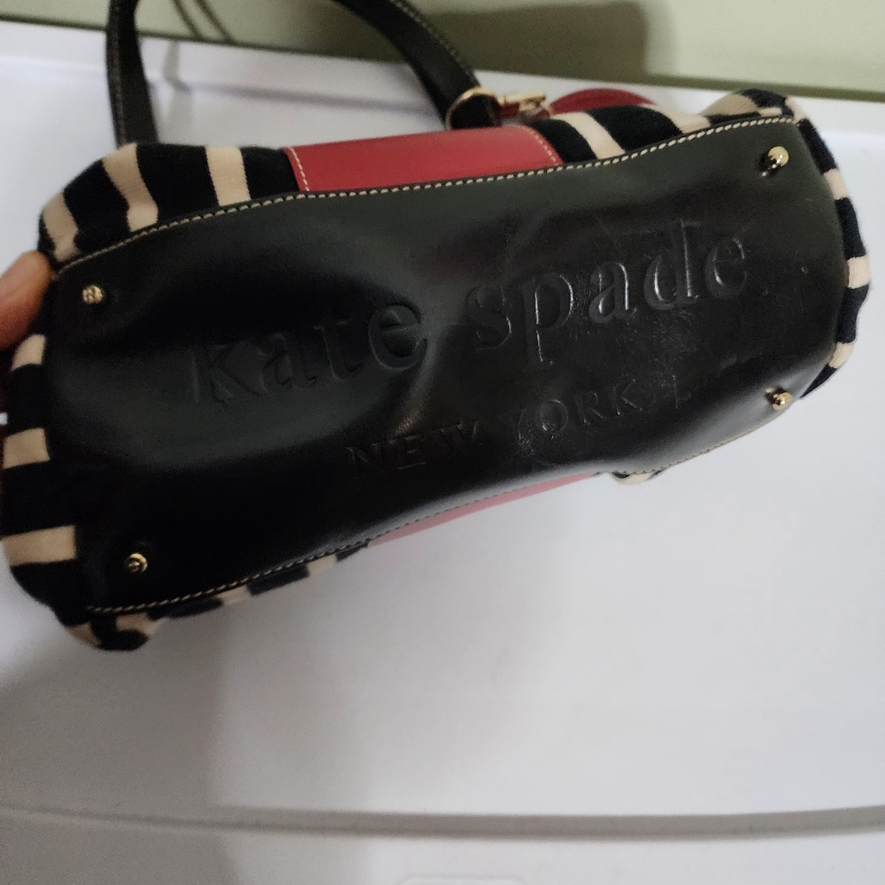 Kate Spade Black and Red Striped Mini Bag - Picture 8 of 10